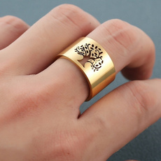 Fashion, wedding ring, 18k gold ring, Stainless Steel
