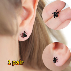 Goth, Fashion, Jewelry, spiderearring