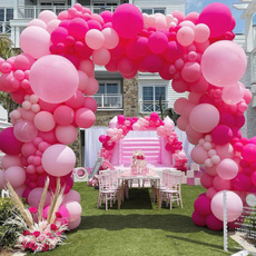 pink, latex, balloongarland, Rose