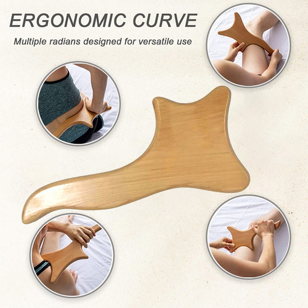 1pcs Wooden Lymphatic Drainage Massage Paddle Manual AntiCellulite Gua