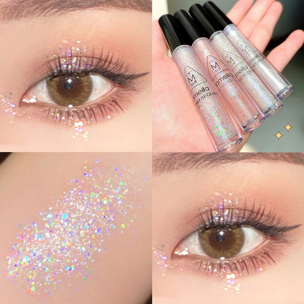 Glitter Highlighter Liquid Eye Shadow Eyeliner Durable Waterproof Pearl  Shiny Shake Liquid High Gloss Brighten Silkworm Makeup