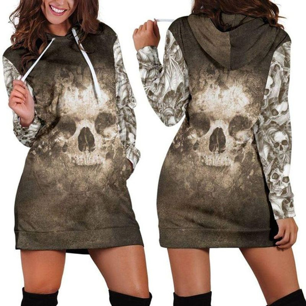 skeleton hoodie dress