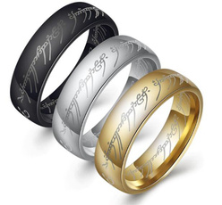 Steel, Fashion, wedding ring, Lord of the Rings
