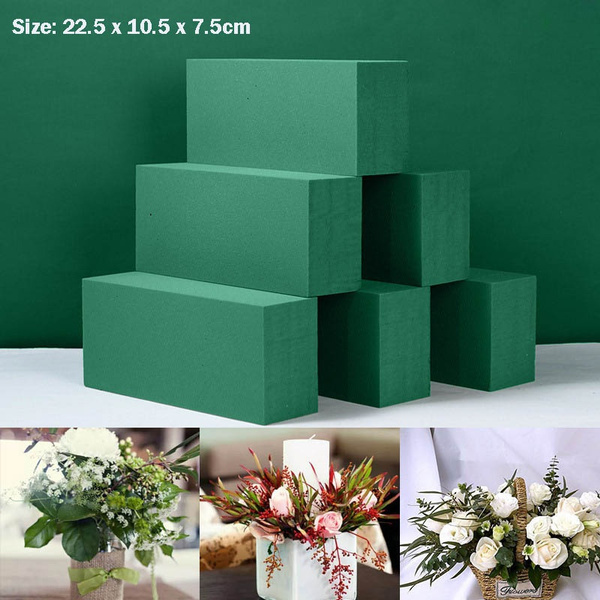 1pcs Floral Foam Block Flower Styrofoam Bricks Wedding Flower Holder Artificial  Foam Plant Flowers Home Decoration Garden Supplies
