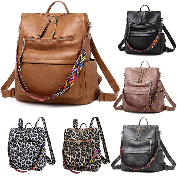 Women Backpack Purse PU Leather Designer Anti-theft Travel Backpack Fashion  Shoulder Handbag - Walmart.com