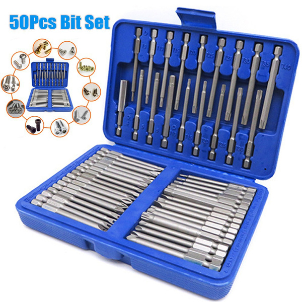 Hotselling 50/10/8pcs 75mm Extra Long Reach Bit Set Security