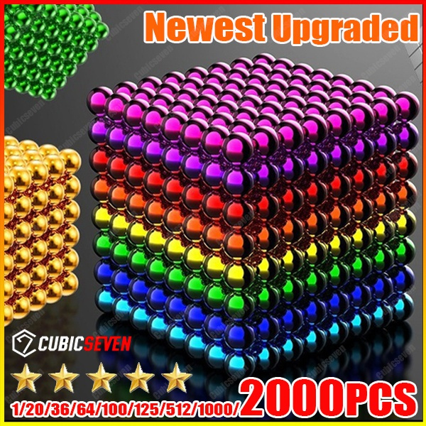 Hot Sale】 2000/1000/512/300 PCS CubicsSeven® Upgrade Powerful Magnetic Ball  Buck Ball Leisure Puzzle Magnetic Beads Creative Decompression Color Magnetic  Ball Free 10pcs New Neodymium Metal Magic DIY Magnet Magnetic Balls Blocks