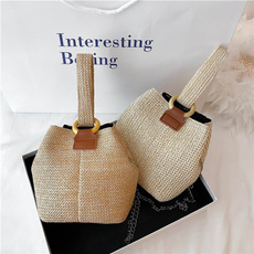 straw, woven, Buckets, Bags