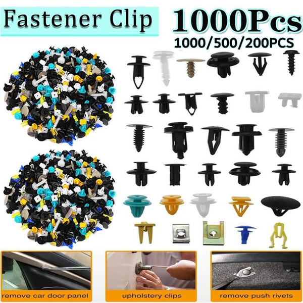 1000 500 200Pcs Auto Plastic Clips Mixed Car Push Retainer Clips Universal Plastic Rivets Retainer Door Bumper Fender Liner Push Pin Trim Panel Clip