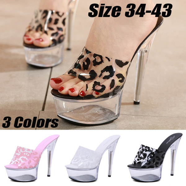 Generic Crystal Clear Shoes Women High Heels Sandals Female Transparent  Sexy Wedding
