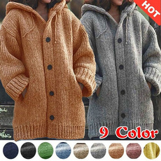 Casual Jackets, Plus Size, hooded, women coat