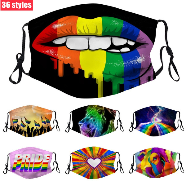 Gay Pride Rainbow Flag Face Mask Lesbian Love Lgbt Pride Reusable Mask Printed Mask Cover Ts 