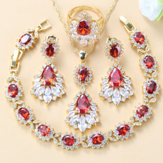 goldcolorjewelryset, Crystal Jewelry, Jewelry, weddingnecklaceset