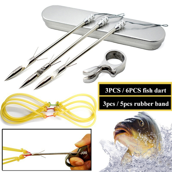 Fish Dart for Fishing Finger Launcher Fishing Dart with Rubber Band