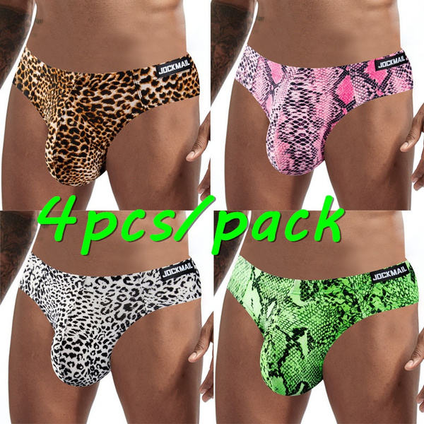 4pcs/pack men Underwear Lace Briefs Panties Seamless Leopard Print Push Up  Briefs | Wish