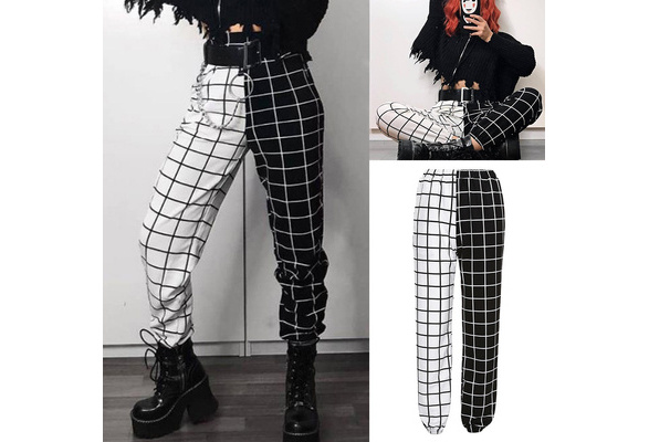 Black White Checkered Pants, Women's Fashion, Bottoms, Other