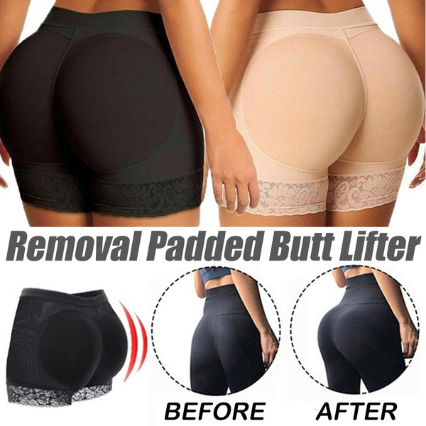 Women Seamless Lace Butt Lifter Padded Underwear Hip Enhancer Body Shaper  Control Panties with Removble Pads Boyshorts Anti Chafing Control Briefs Fake  Ass Padded Booty Shorts