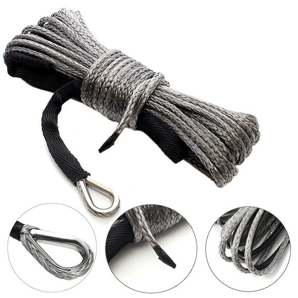 New Upgrade 5mm/6mm 15M 9000 LBs Synthetic Winch Rope Line With Sheath For Atvs Winches And Tow Hook For 4wd Atv Utv Off Road 614315a9ce76d81df023365d