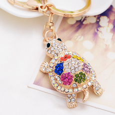 Turtle, cute, Key Charms, goldplated
