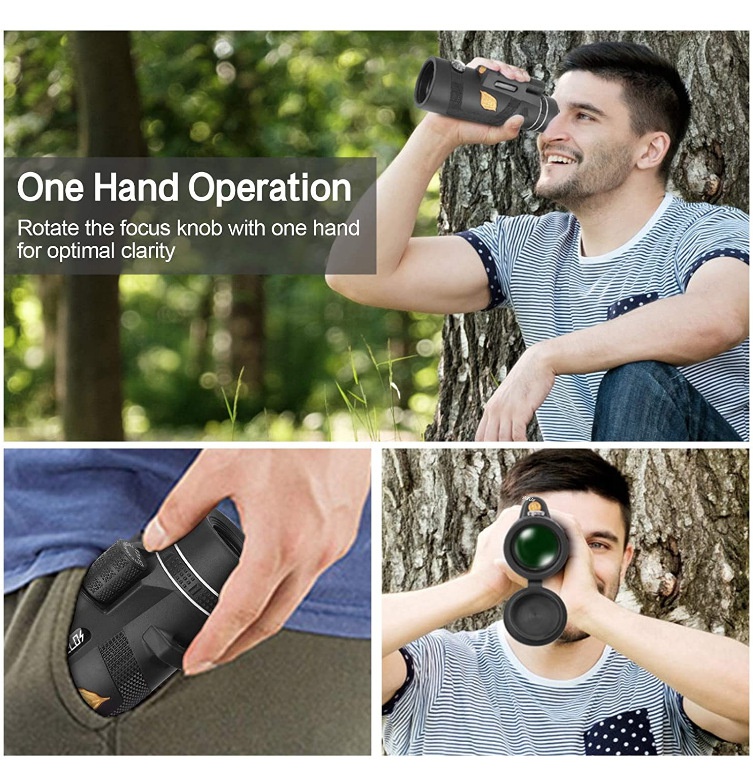 Upgraded ultra-long-distance 1200M/8000M monocular low light visible high power telescope night vision monocular outdoor walking photo portable telescope