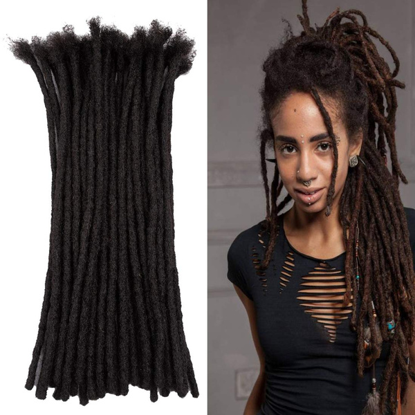 Human Hair Dreadlocks Extensions Made From 100% Human Hair Handmade  Permanent Loc Extensions For Men/Women, Can Be Dyed ,Curled and Bleached 20  Strands | Wish