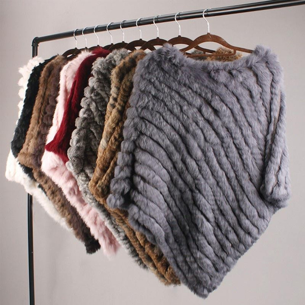 Knitted rabbit hot sale fur vest