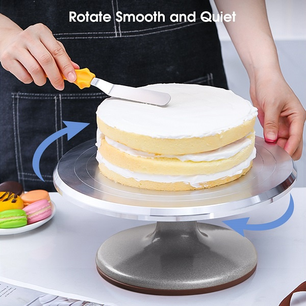 Rotating Revolving 12 Inch Cake Turntable Aluminium Cake