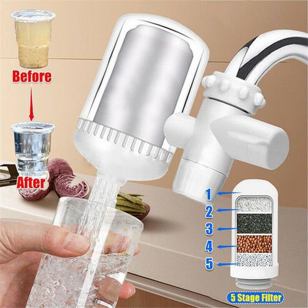 Faucet Water Filter For Kitchen Sink Or Bathroom Mount Filtration Tap ...