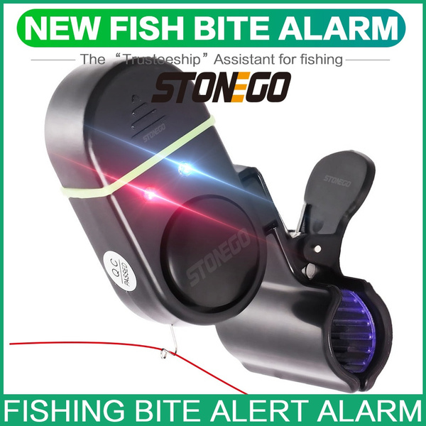 NEW Fish Bite Lure Alert Alarm Sound Bell, 2 LEDs Light Indicator Clip-on  Fishing Rod Outdoor Buzzer Soft Rubber From Being Scratched Stonego Fishing  Tool FLYSAND Fishing Accessories for Inshore Boat Rock