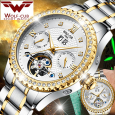 Watches, Skeleton, Waterproof, diamondwatch