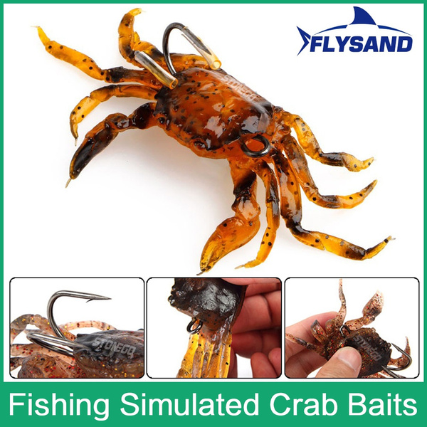 NEW Simulated Crab Baits, Artificial Fishing Lures Tackle Baits Double  Sharp Hook Lures Soft Silica Gel Fishing Crankbaits Bass Snakehead,  Mandarin Fish, Pond Lice, Red Tip, Fork-tail Madtoms Stonego Fishing  Tackles Tool