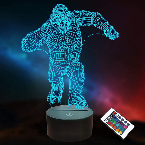 3d gorilla lamp