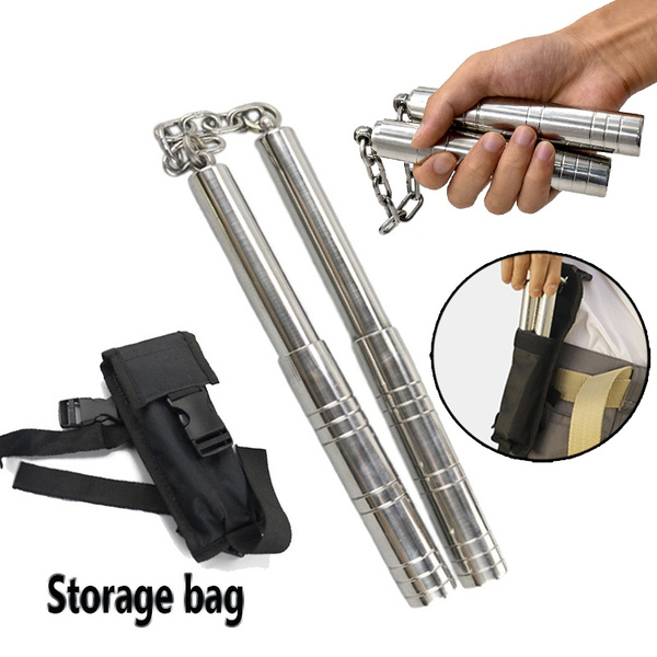 Telescopic Stainless Steel Nunchaku Outdoor Kungfu Martial Arts