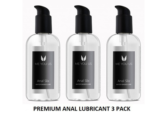 Me You Us Anal Slix Water-Based Lubricant 250ml x 3 THICK UNISEX ANAL LUBE  | Wish
