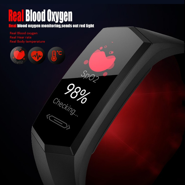 2021 New Smart Bracelet Real Blood Oxygen Body Temperature Heart Rate  Monitoring Sleep Monitor Men Smart Watch Fitness Tracker IP68 Waterproof  Sport Smartband Smartwatch PK Xiaomi Band 6 | Wish