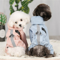 KoKoBin Reflective Dog Rain Coat with Hood Ultralight Breathable Waterproof Dog Jacket Rain Cover for Medium and Large Dogs