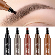 NEW 4Colors 4Heads Waterproof Eyebrow Pencil Pen Tint Cosmetic Natural Long Lasting Eyeliner Eyebrow Tattoo Gray Brown Makeup