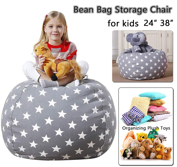 Extra Large Stuffed Animal Toy Storage Bean Bag Kids Bean Cover Soft ...