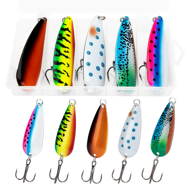 Thkfish 5pcs lot Fishing Spoon Lure 3.5g 5g 7g 10g 15g 21g 28g Metal Spoon  Hard Bait Trout Bass Fishing Tackle Accessories