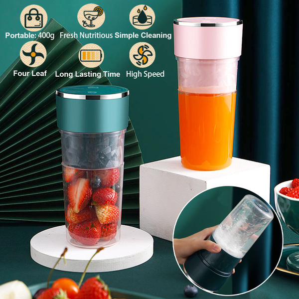 400ML Fruit Vegetable Blender Cup USB Rechargeable Fruit Blender Cup&650ml Lemnon Infuser Water
