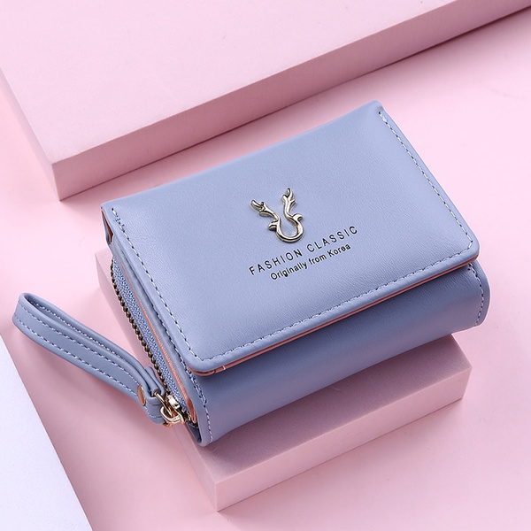 Womens Fashion Short Wallet With Korean Coin Purse, Card Holder, And Hasp  Closure Small PU Leather Two Fold Clutch For Fashionable Ladies From  Soeasyshopping, $7.48 | DHgate.Com