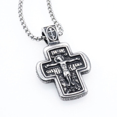Collar, Joyería de pavo reales, Cross Pendant, amuletnecklace