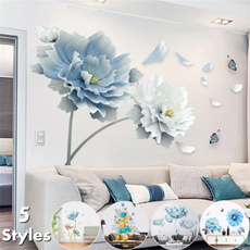 Blues, decoration, Flowers, 3dwallsticker
