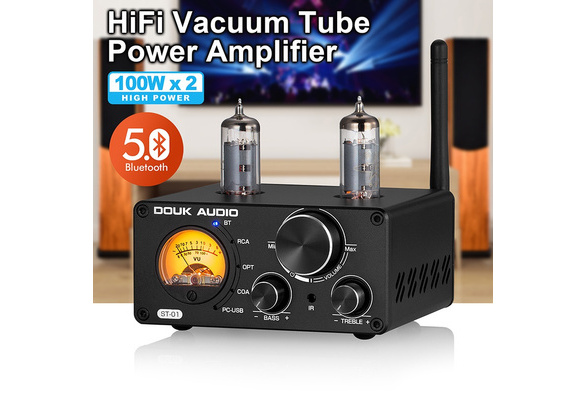 Douk Audio ST-01 PRO Bluetooth 5.0 Tube Amplifier VU Meter USB