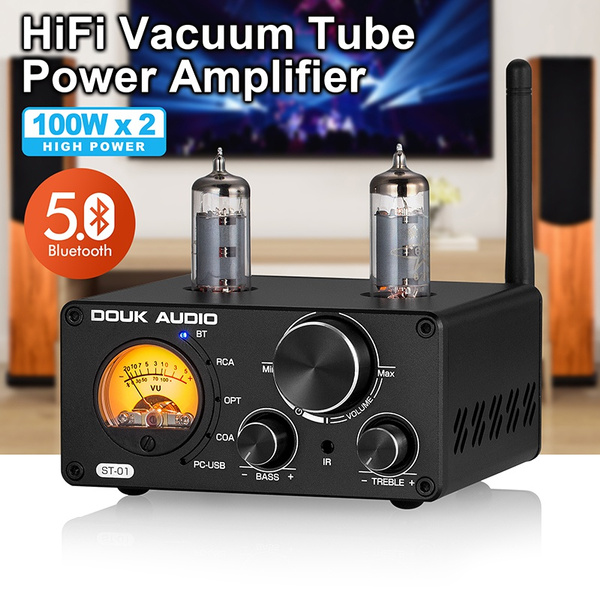 Douk Audio ST-01 PRO Bluetooth 5.0 Tube Amplifier VU Meter USB DAC