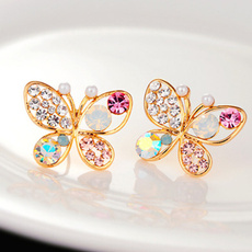 earringsforkid, butterfly, DIAMOND, butterfly earrings