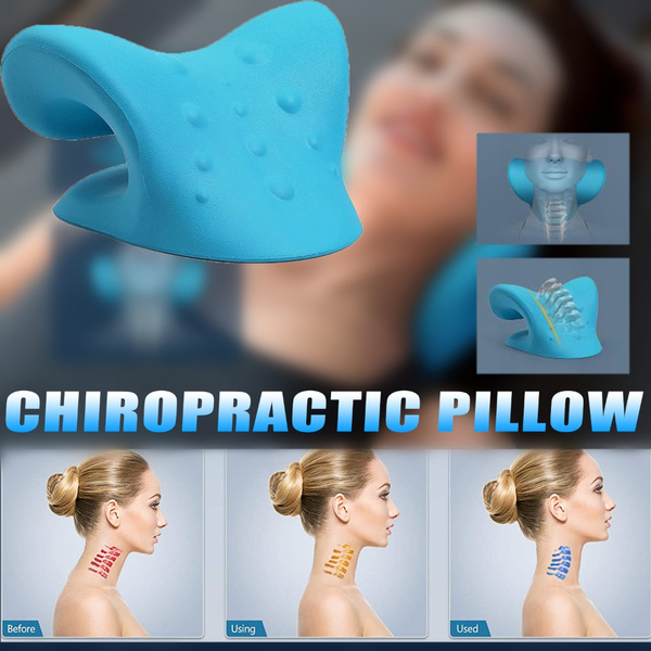 Neck and Shoulder Relaxer,Cervical Traction Device and Neck  Stretcher,Cervical Spine Alignment, Chiropractic Pillow, Traction Pillow,  Neck Massager