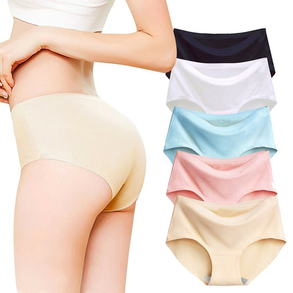Candy Color Girl Women's Panties One Piece Ice Silk Cool Seamless