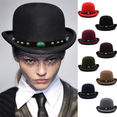 bowler hat, Outdoor, unisex, woolhat