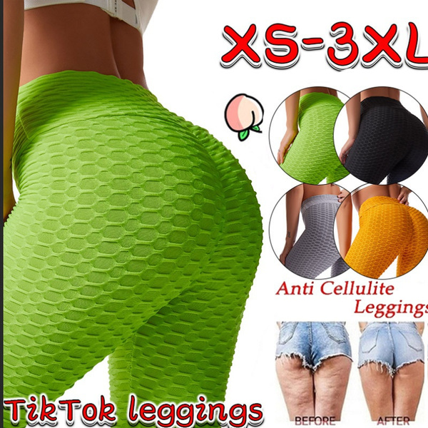 Women's Tik Tok Leggings Anti Cellulite Yoga Big Booty Workout